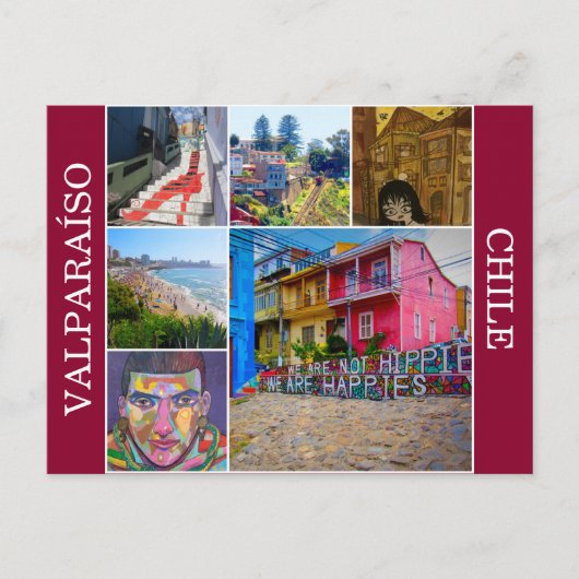 ヴァルパライソのシーン ポストカード (正面)