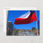 ヴァルパライソ市民旗 ポストカード (正面/裏面)