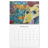 ヴァルパライソ通りアート2026ラージ カレンダー (2月 2026)