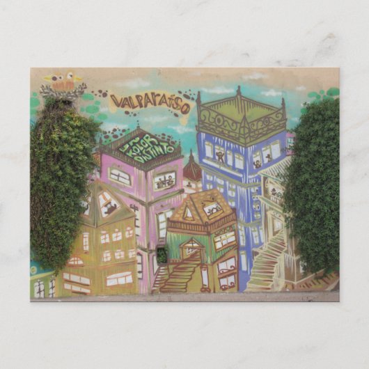 ヴァルパライソ通りアート ポストカード (正面)