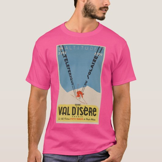 ヴァル・ディゼレクラシックーのスキーポスター Tシャツ (正面)
