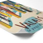 ヴァレスイスヴィンテージスキーポスター ポスター (角)