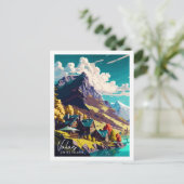 ヴァレスイスヴィンテージ旅行イラストレーション ポストカード (スタンド正面)