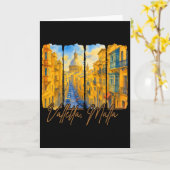 ヴァレッタ マルタ 旅行の旅 ブラシストローク ヴァレッタ カード (黄色い花)