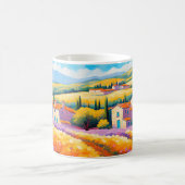 "ヴァレフローラル"ワイドな風景プロヴァンス コーヒーマグカップ (中央)