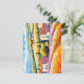 "ヴァレフローラル"ワイドな風景プロヴァンス ポストカード (スタンド正面)