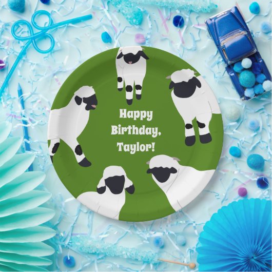 ヴァレブラックノセシープファームをテーマにしたパーティー ペーパープレート (パーティー)