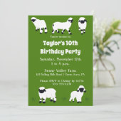 ヴァレブラックノセシープファームをテーマにしたパーティー 招待状 (スタンド正面)