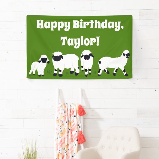 ヴァレブラックノセシープファームをテーマにしたパーティー 横断幕 (インサイチュ)