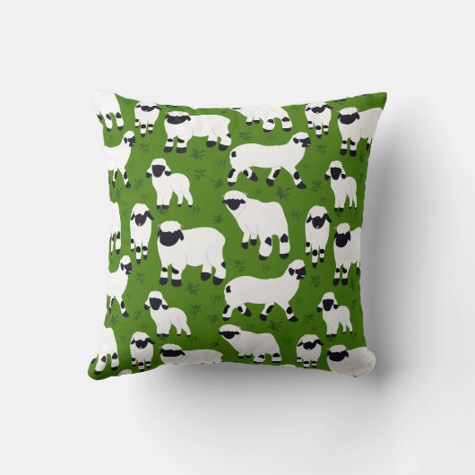 ヴァレブラックノセヒツジパーソナライズされた農家 クッション (裏面)