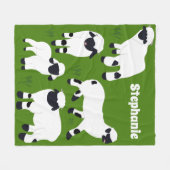 ヴァレブラックノセヒツジパーソナライズされた農家 フリースブランケット (正面(横))