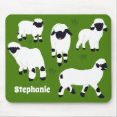 ヴァレブラックノセヒツジパーソナライズされた農家 マウスパッド (正面)
