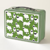 ヴァレブラックノセヒツジパーソナライズされた農家 メタルランチボックス (裏面)