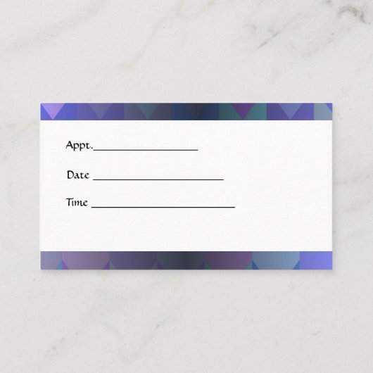 ヴァレリーの羽の羽のイヤリングビジネスカード 名刺 (裏面)
