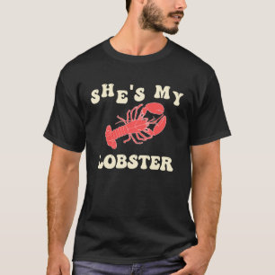 ヴァレンにマッチする可愛い彼と彼女のロブスター Tシャツ