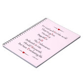 ヴァレンタイン語-世界を愛する神のため ノートブック (左側)