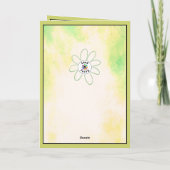 ヴァレンティおもしろいンズデイウォーターカラーフロッグ&名前をカスタムする カード (裏面)