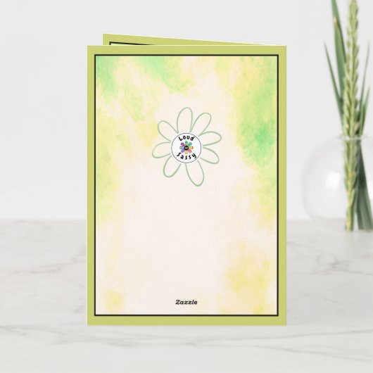 ヴァレンティおもしろいンズデイウォーターカラーフロッグ&名前をカスタムする カード (裏面)