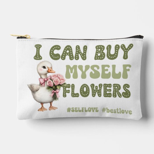 ヴァレンティおもしろいンズデイセルフラブプリントカットソーバッグ アクセサリーポーチ (正面)