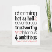 ヴァレンティおもしろいンズデイラブカード サンキューカード (正面)