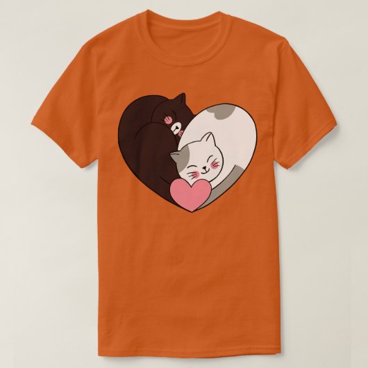 ヴァレンティおもしろいンズデイ猫キッテンバレンタインキャットパパ Tシャツ (デザイン正面)