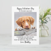 ヴァレンティおもしろいンズデイDOGパパパーソナライズされたペットの写真 シーズンカード (スタンド正面)