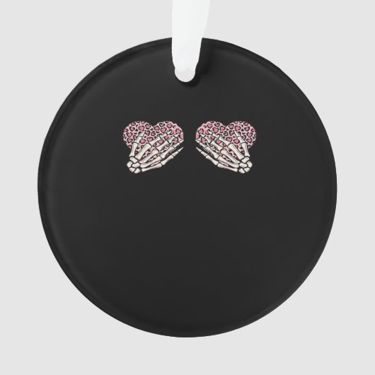 ヴァレンティおもしろいンデイスケルトンハンズハートガールCl オーナメント (正面)