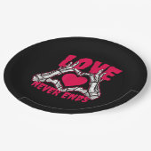 ヴァレンティおもしろいンデイスケルトンハートハンズ ペーパープレート (アングル)