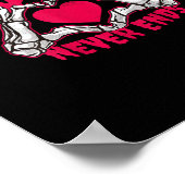 ヴァレンティおもしろいンデイスケルトンハートハンズ ポスター (角)