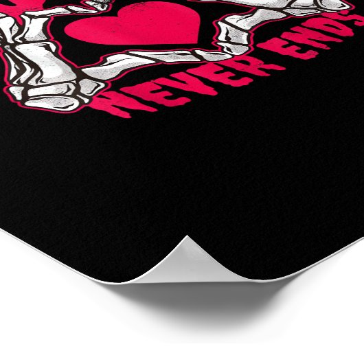 ヴァレンティおもしろいンデイスケルトンハートハンズ ポスター (角)