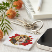 ヴァレンティエレガントンズラブアニバーサリー赤いハート キーホルダー (正面右)