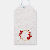 ヴァレンティエレガントンズラブアニバーサリー赤いハート ギフトタグ (裏面)