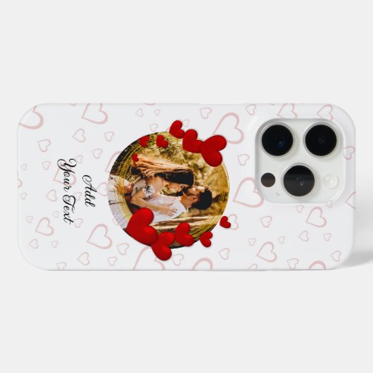 ヴァレンティエレガントンズラブアニバーサリー赤いハート Case-Mate iPhoneケース (裏面 (横))