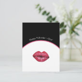 ヴァレンティキスをするンリップ水色 ポストカード (スタンド正面)