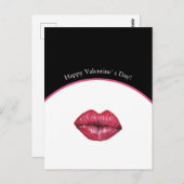 ヴァレンティキスをするンリップ水色 ポストカード (正面/裏面)