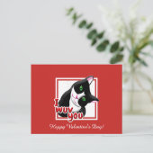 ヴァレンティネスの日猫 ポストカード (スタンド正面)