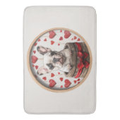 ヴァレンティネスフランスのブルドッグ バスマット (正面縦)