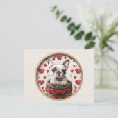 ヴァレンティネスフランスのブルドッグ ポストカード (スタンド正面)