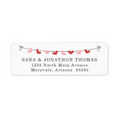 ヴァレンティパーソナライズされたンズカード差出人住所ラベル ラベル (正面)