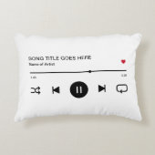ヴァレンティパーソナライズされたンズデイソングアルバムカップル アクセントクッション (正面)