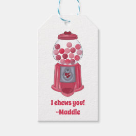 ヴァレンティパーソナライズされたンバブルガムボールマシン ギフトタグ