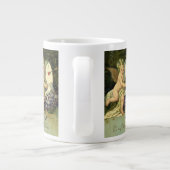 ヴァレンティビクトリアンンズデー、ヴィンテージエンジェルラブバード ジャンボコーヒーマグカップ (裏面)