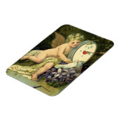 ヴァレンティビクトリアンンズデー、ヴィンテージエンジェルラブバード マグネット (左側)