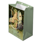 ヴァレンティビクトリアンンズデー、ヴィンテージエンジェルラブバード ミディアムペーパーバッグ (正面アングル)