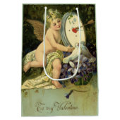 ヴァレンティビクトリアンンズデー、ヴィンテージエンジェルラブバード ミディアムペーパーバッグ (裏面)