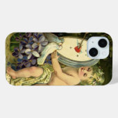 ヴァレンティビクトリアンンズデー、ヴィンテージエンジェルラブバード Case-Mate iPhoneケース (裏面 (横))