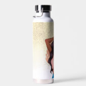 ヴァレンティフェイクングリッターガールタンブラックヘア ウォーターボトル (右面)