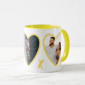 ヴァレンティモダンンイエローハートフォトマグカップ マグカップ (正面右)