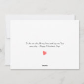 ヴァレンティモダンンズデイカップル愛ハートフォトシック シーズンカード (裏面)