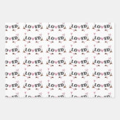 ヴァレンティモダンンズデイトレンディーピンクとグリーン ラッピングペーパーシート (正面)